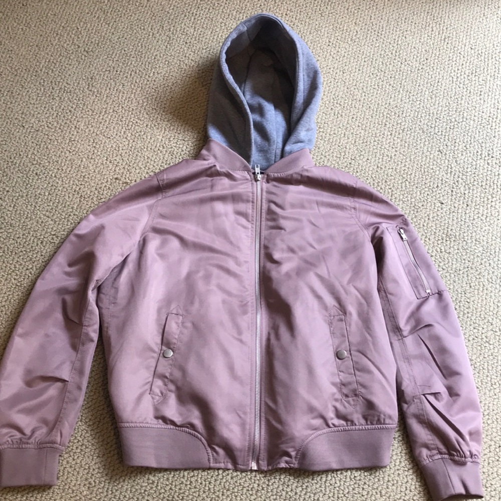 Purple bomber jacket
